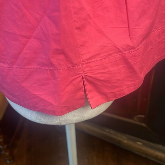 English Factory Pink Ruffled Sleeve Poplin Blouse, size M - Picture 5 of 9